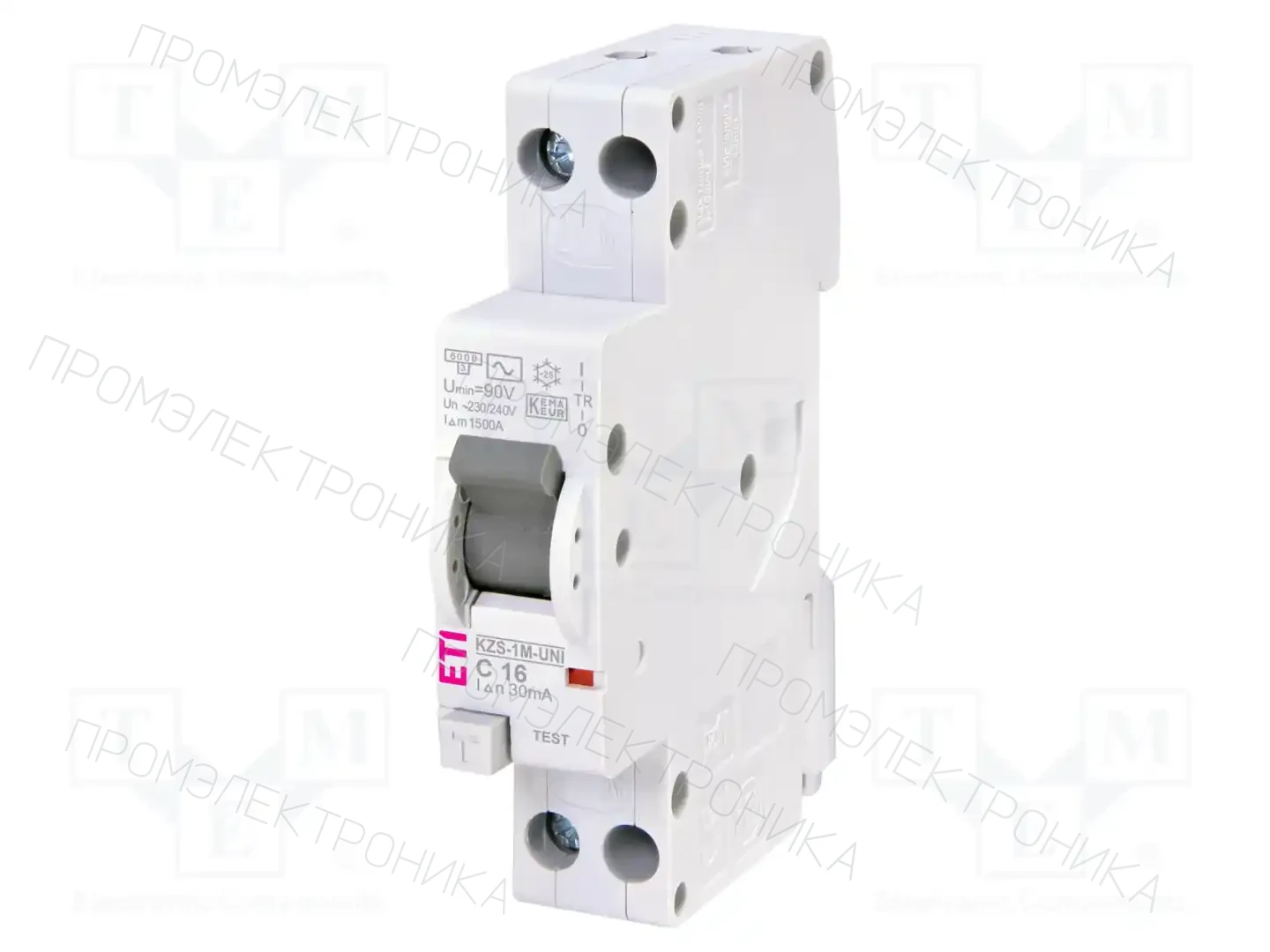 ETI POLAM KZS-1M-UNI 1P+N AC C16/0.03 — Дифференциальные выключатели