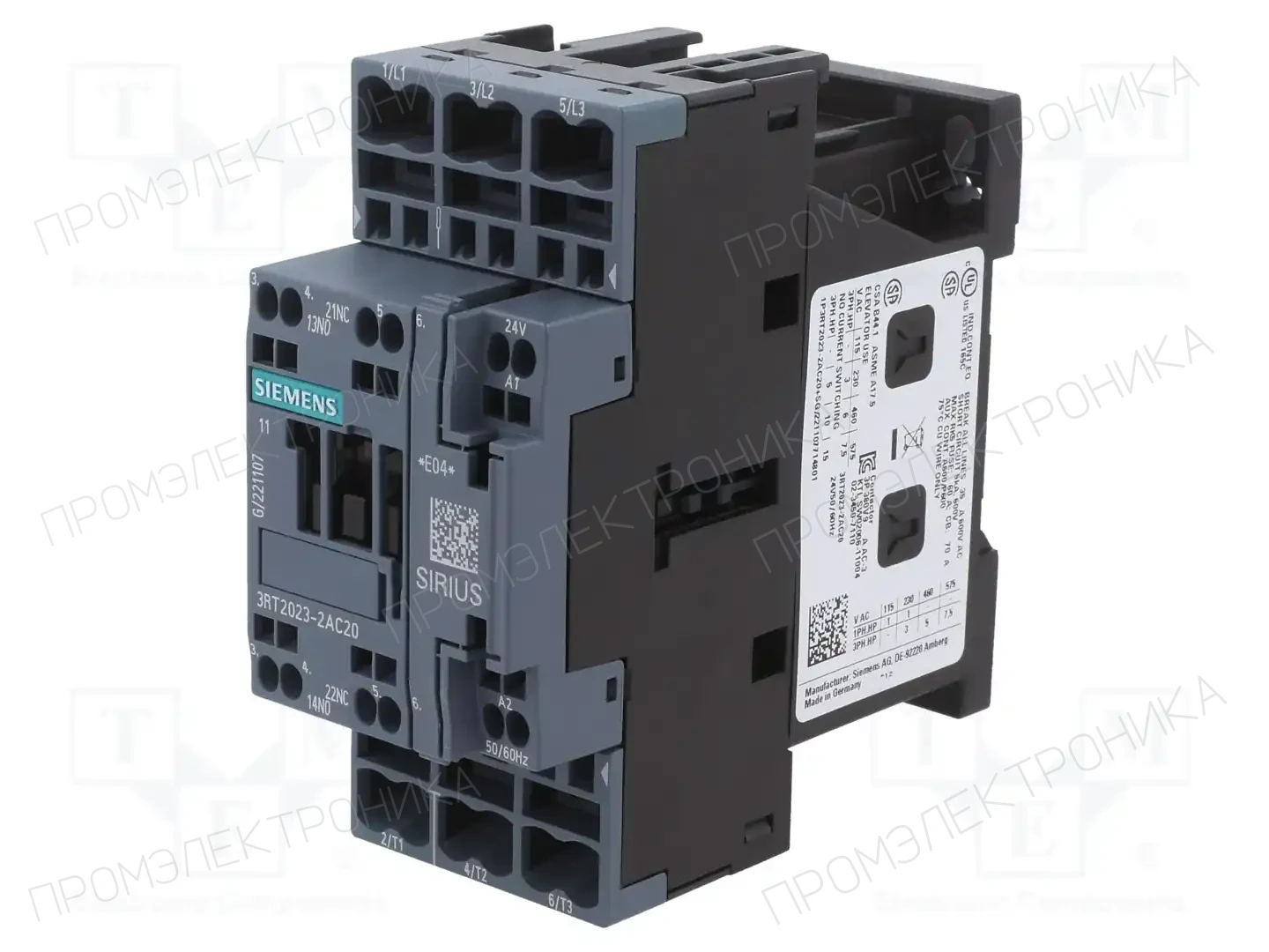 SIEMENS 3RT2023-2AC20 — Контакторы - главные модули