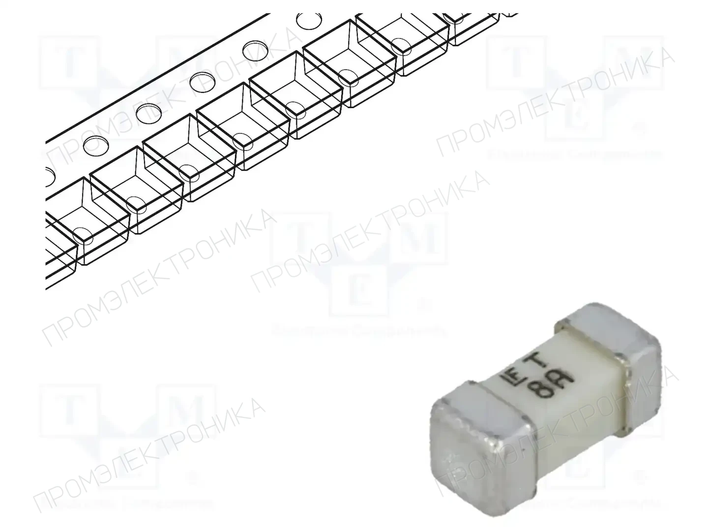 LITTELFUSE 0454008.MR — Предохранители SMD 2410 медленные
