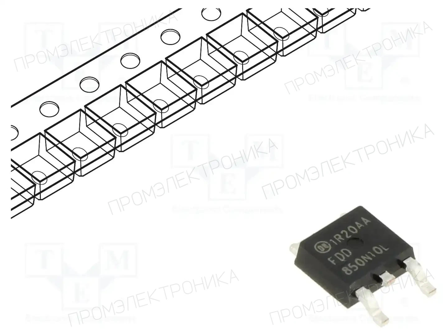 onsemi FDD850N10L — Транзисторы с каналом N SMD