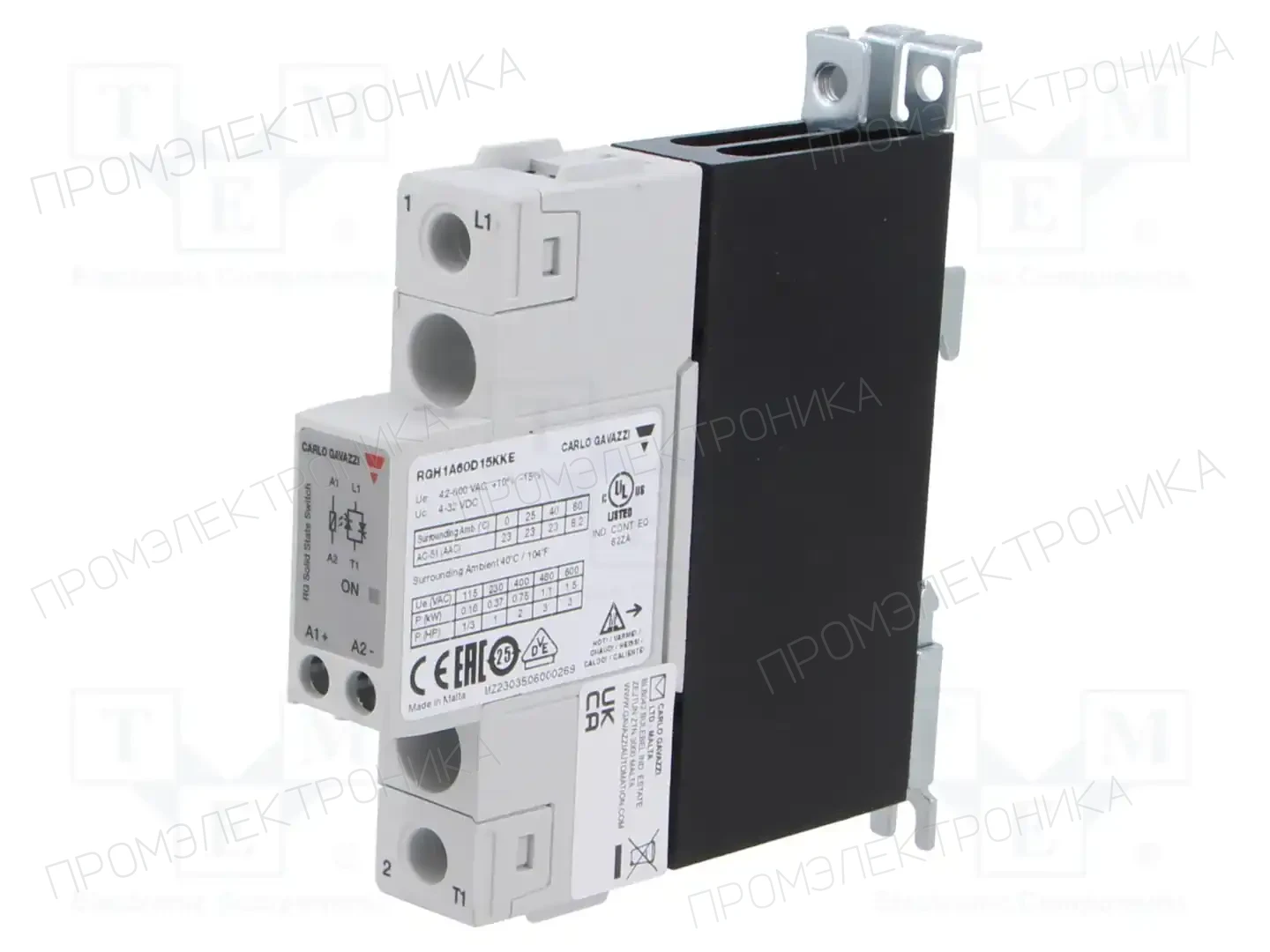 CARLO GAVAZZI RGH1A60D15KKE — Реле SSR однофазные