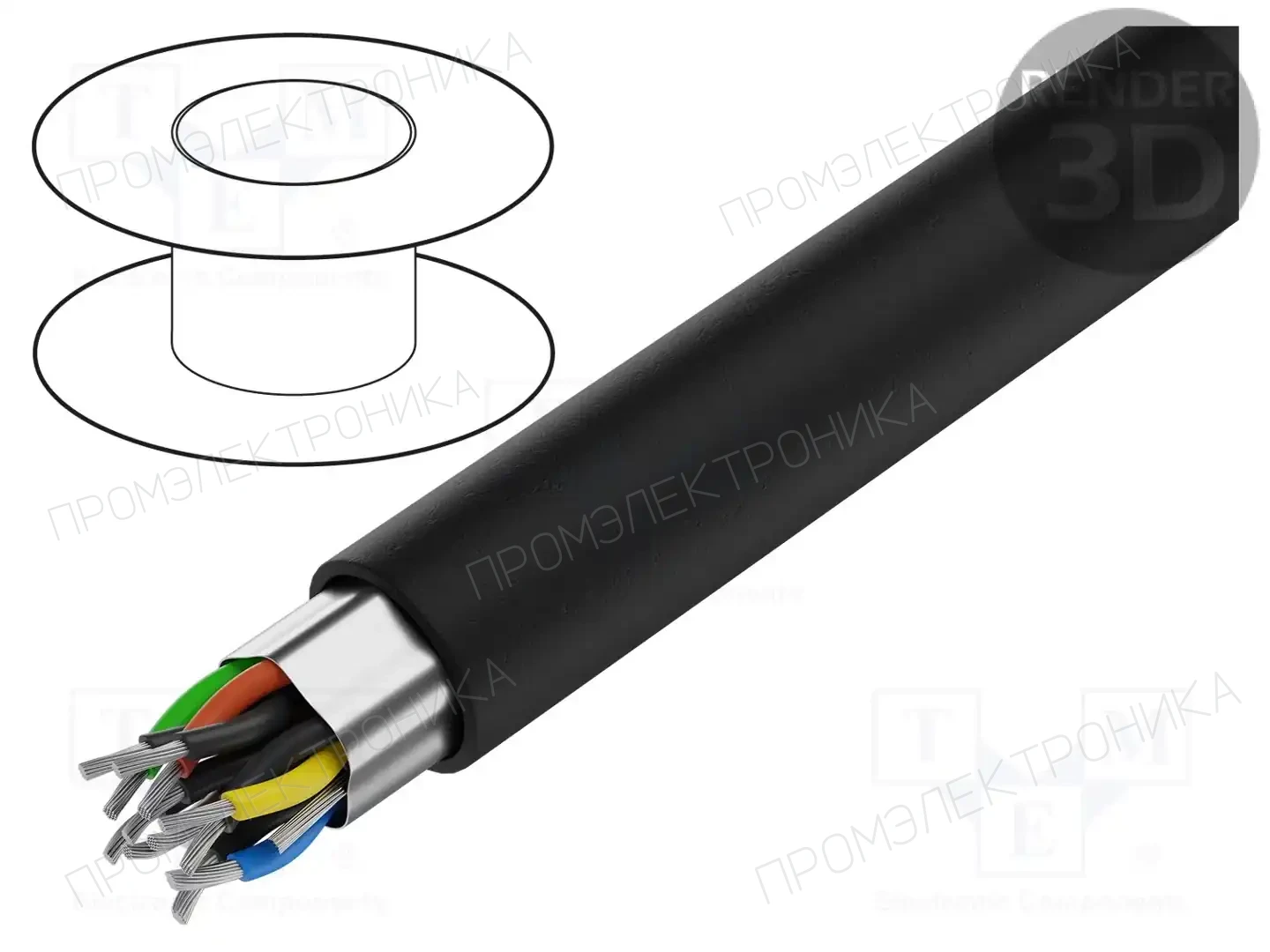 ALPHA WIRE 6315 BK001 — Провода многожильные экранированные