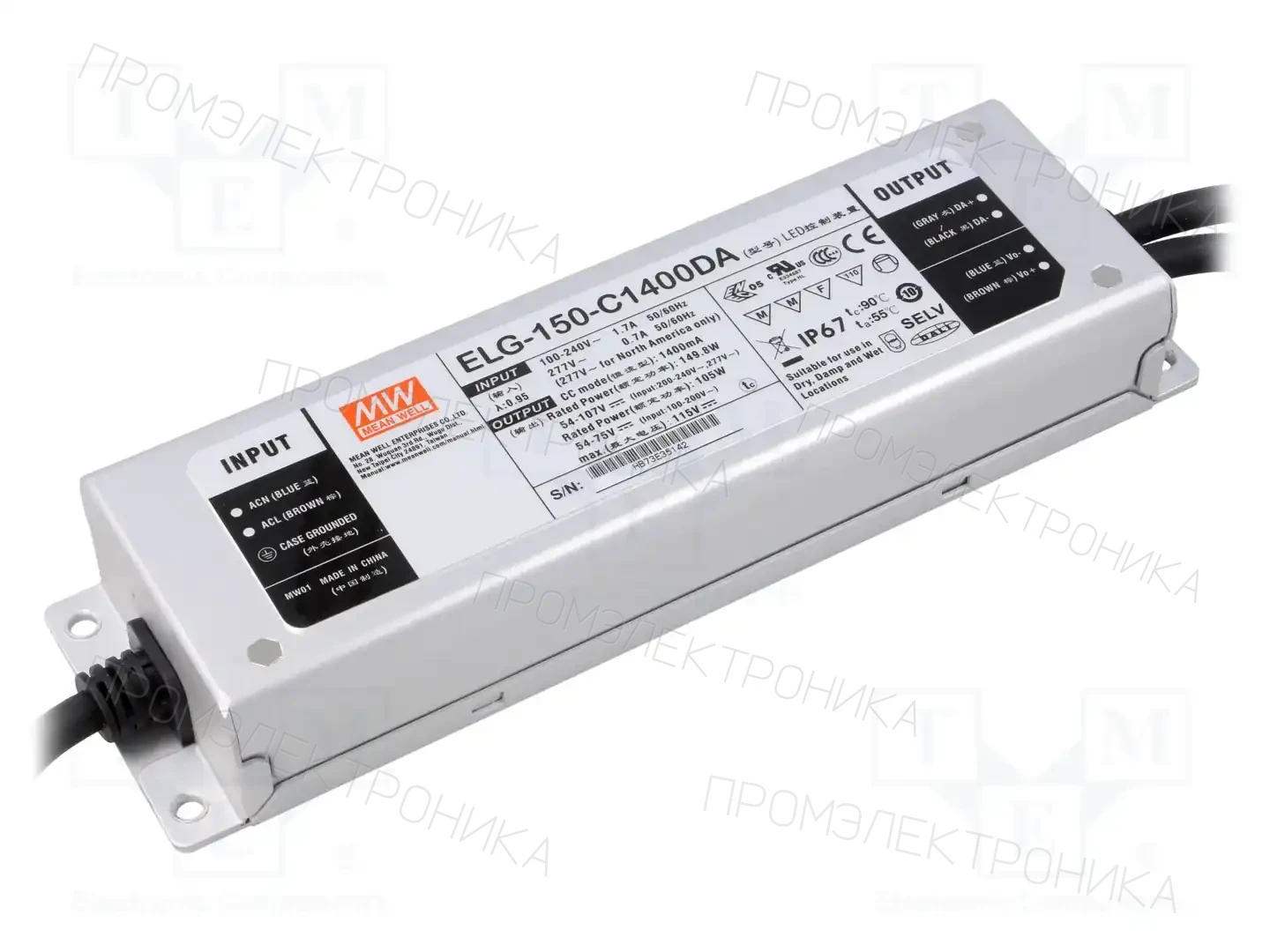 MEAN WELL ELG-150-C1400DA — Блоки питания для LED