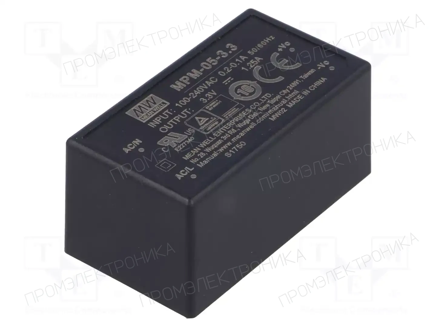 MEAN WELL MPM-05-3.3 — Преобразователи AC/DC для PCB
