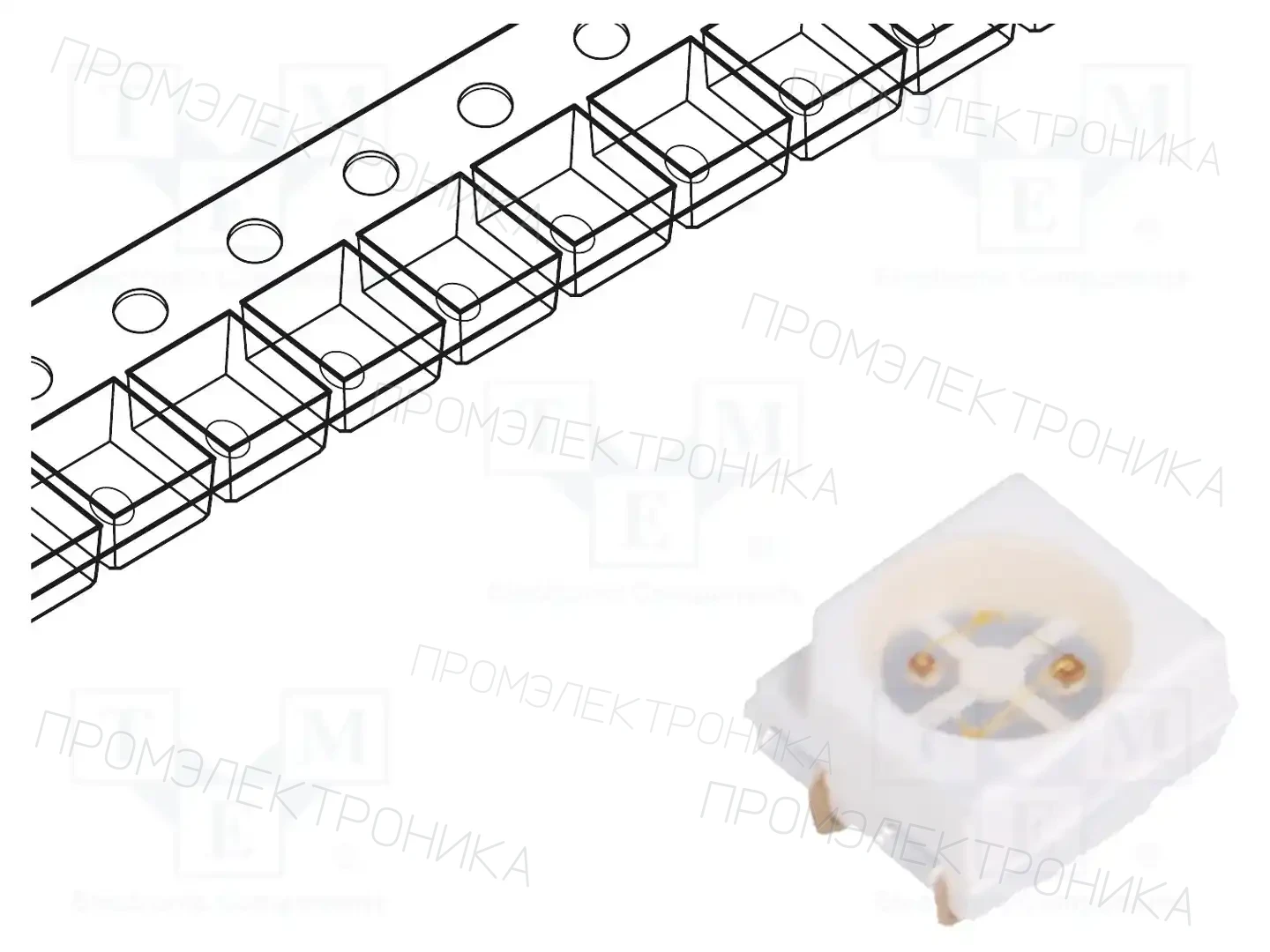BROADCOM (AVAGO) HSMF-A206-A00J1 — Светодиоды SMD цветные
