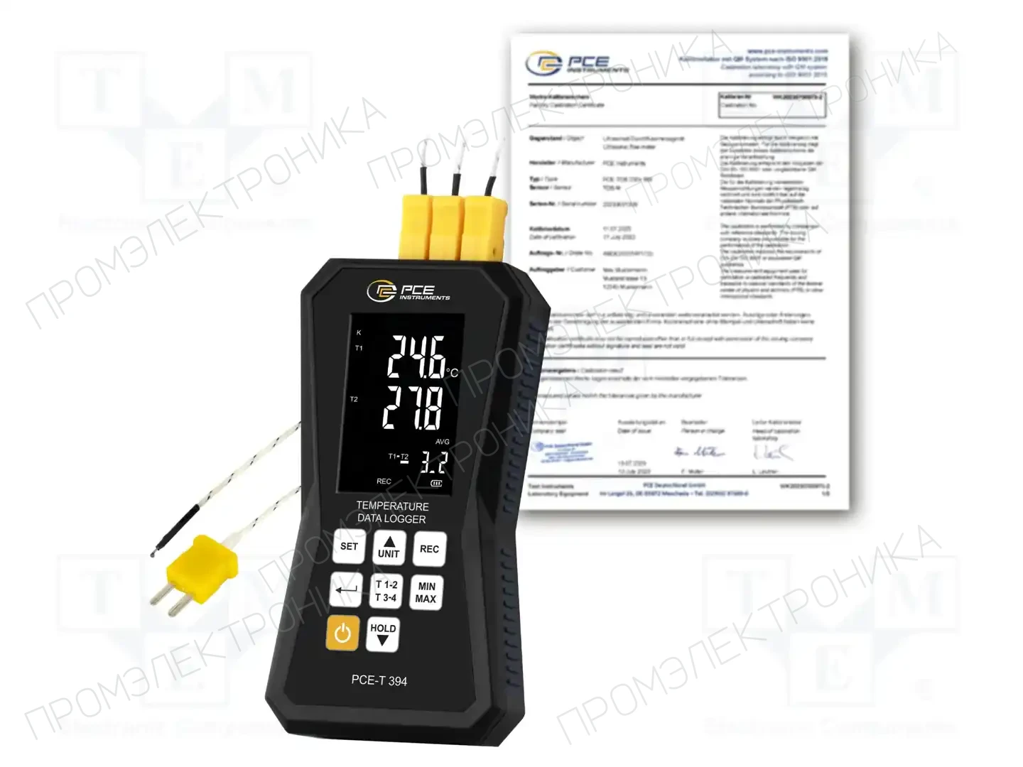 PCE INSTRUMENTS PCE-T 394-ICA — Регистраторы температуры и влажности
