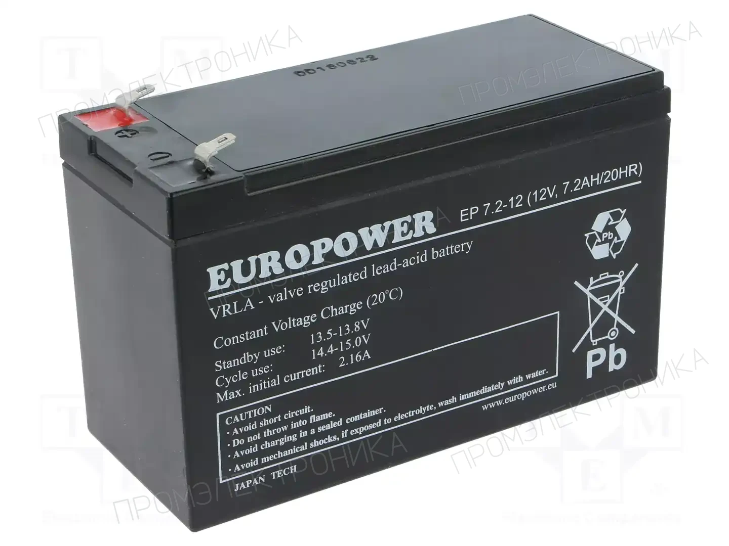 EUROPOWER EP 7,2-12 T1 — Аккумуляторы кислотные