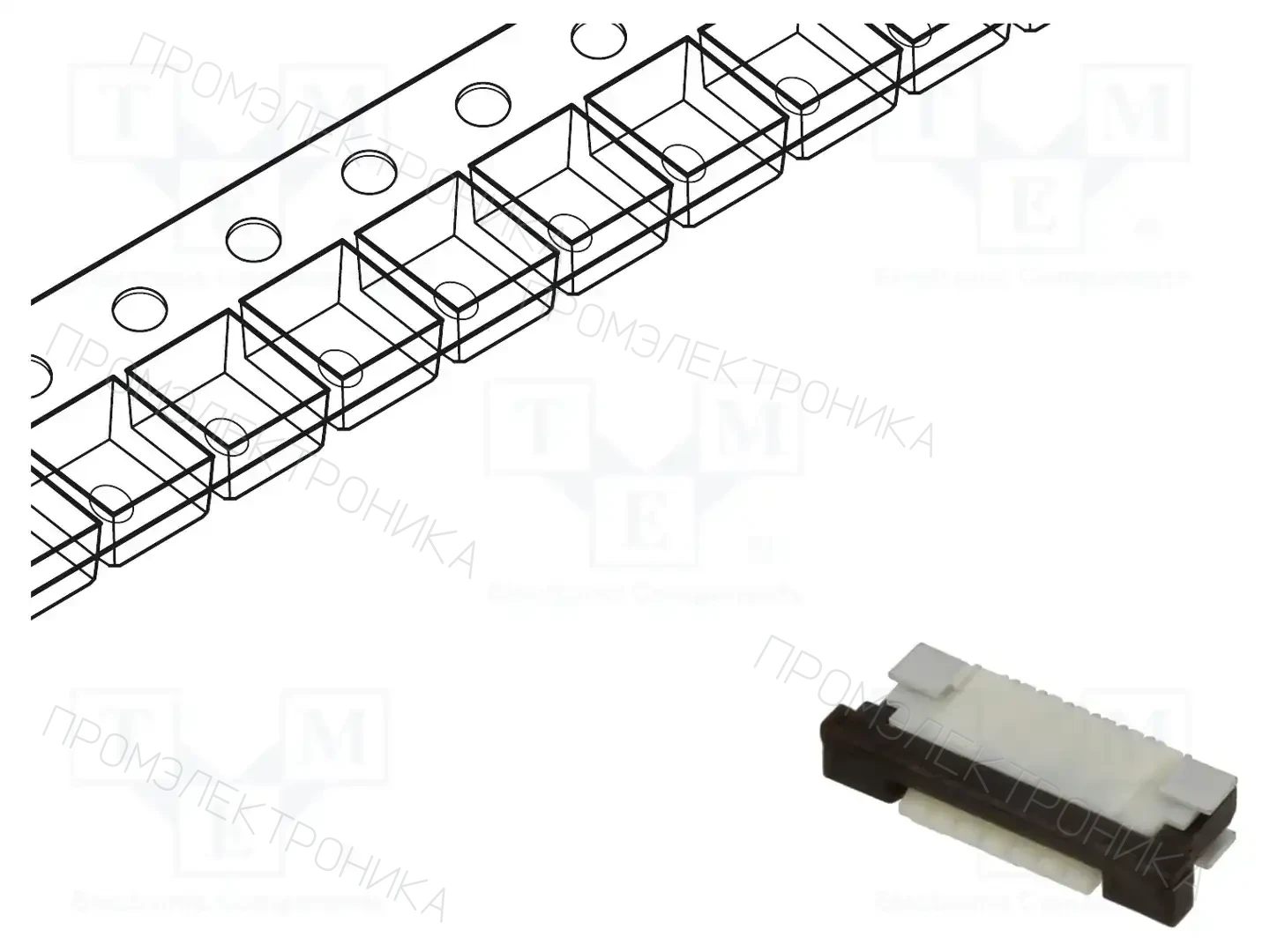 GCT FFC3B07-06-T — Разъeмы FFC/FPC растр 1,00мм