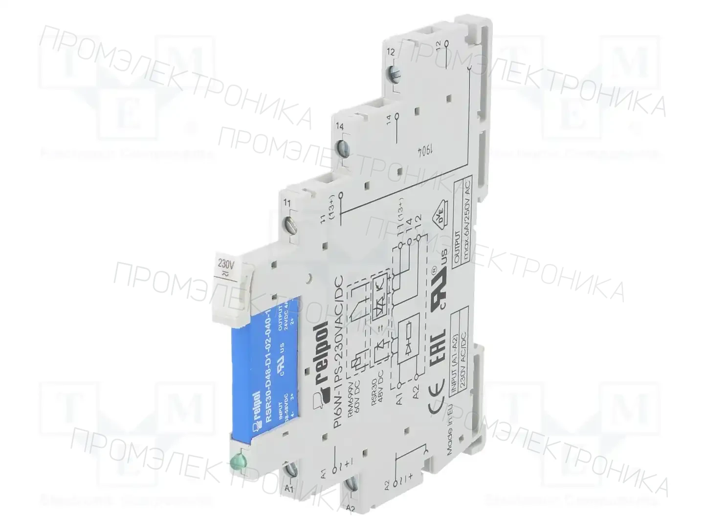 RELPOL PIR6W-1PS-230VAC/DC-O — Реле электромагн. - наборы