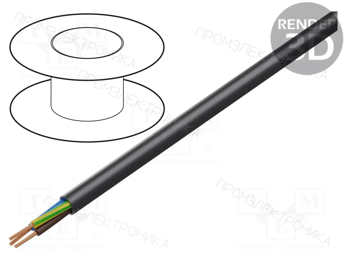 MANEX H05VV-F/3X0.75BK — Провода питания