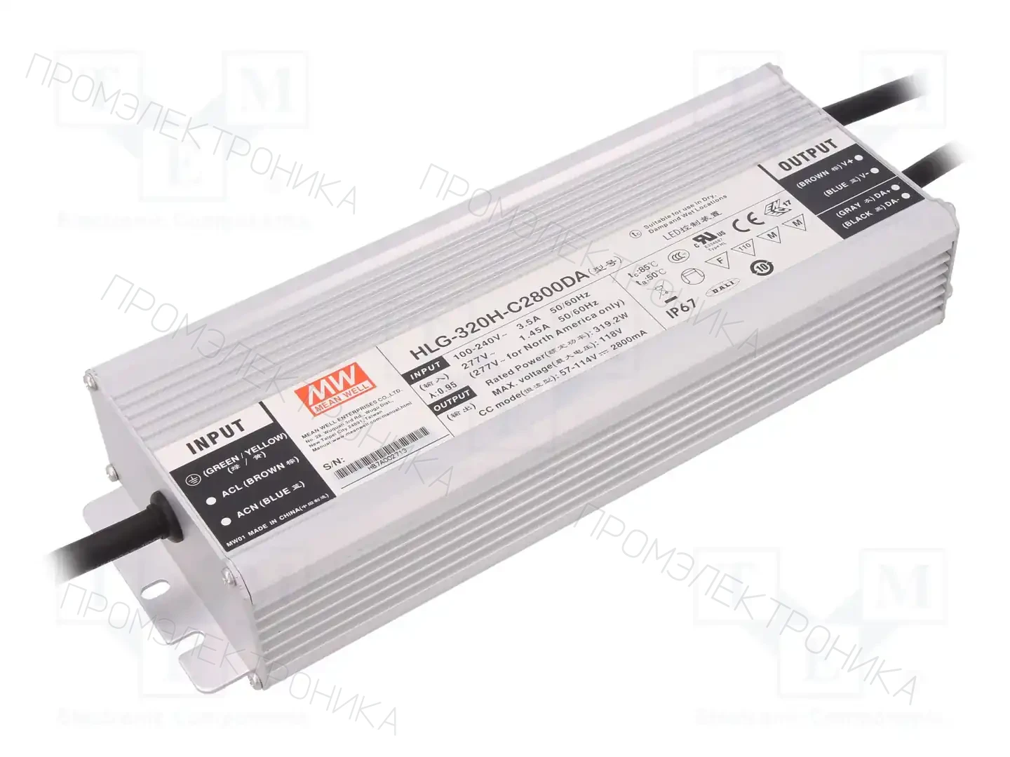 MEAN WELL HLG-320H-C2800DA — Блоки питания для LED