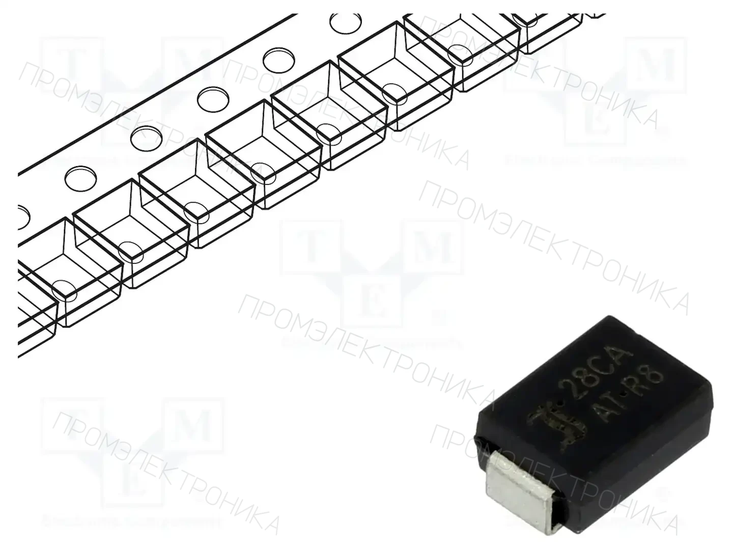 DIOTEC SEMICONDUCTOR P6SMBJ28CA-AQ — Диоды TVS SMD двунаправленные