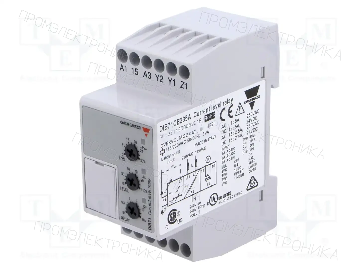 CARLO GAVAZZI DIB71CB235A — Контрольные реле