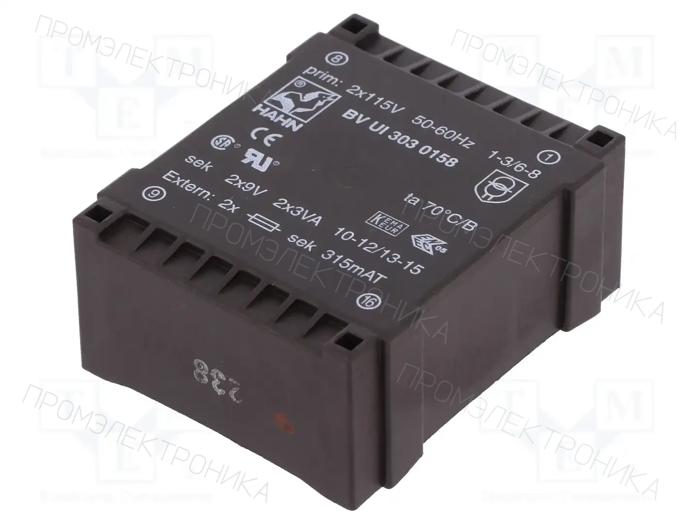 HAHN BV UI 303 0158 — Трансформаторы PCB
