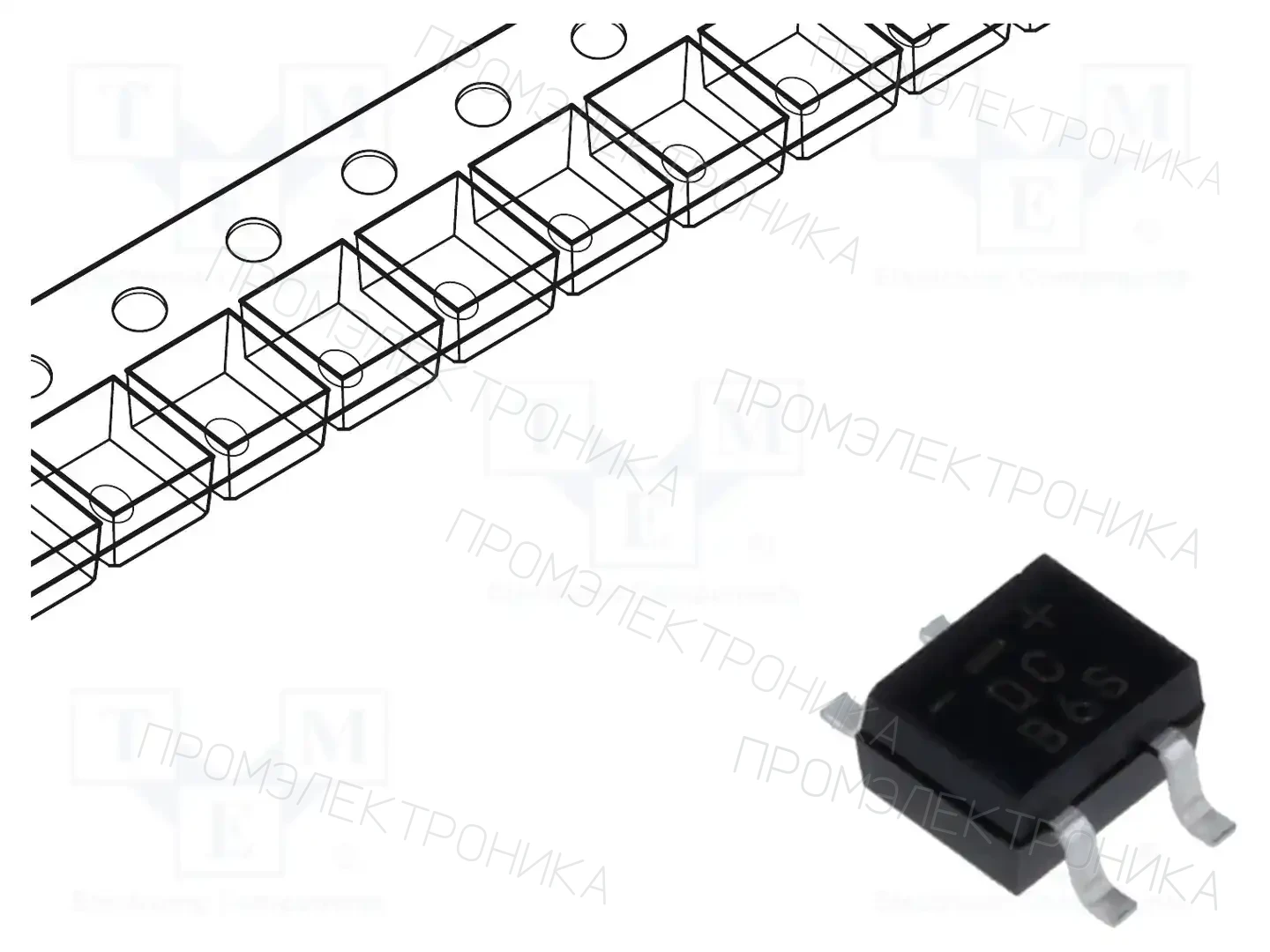 DC COMPONENTS B6S — Однофазные мосты диодные SMD/THT