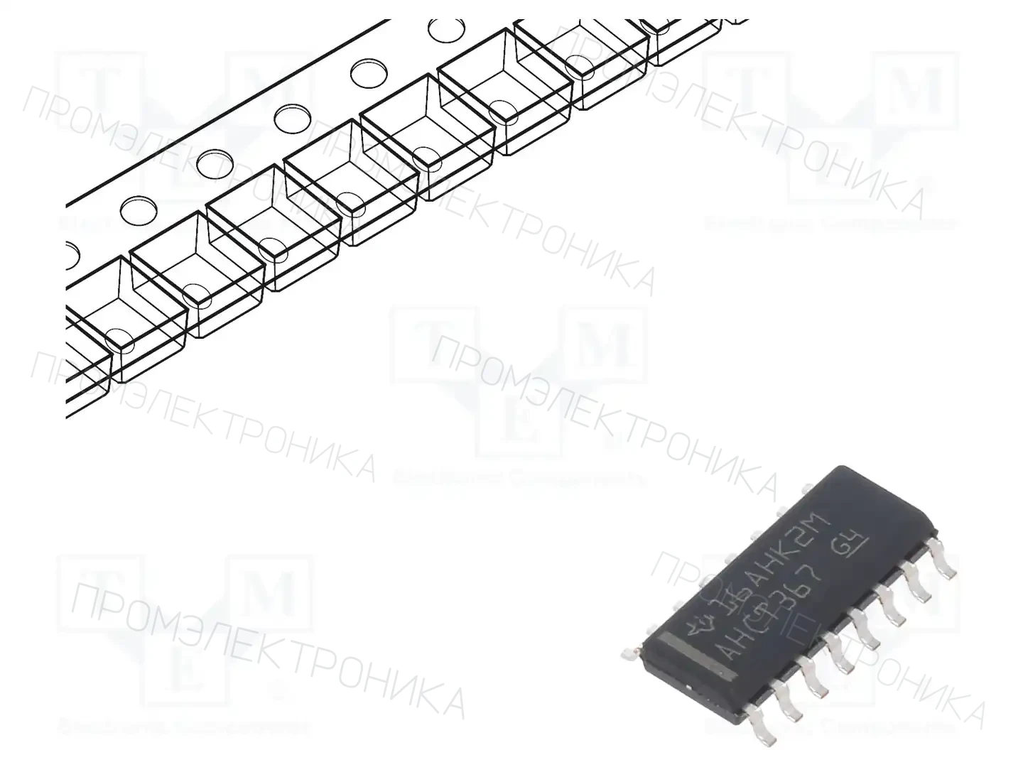 Texas Instruments SN74AHCT367DR — Буферы, передатчики, контроллеры