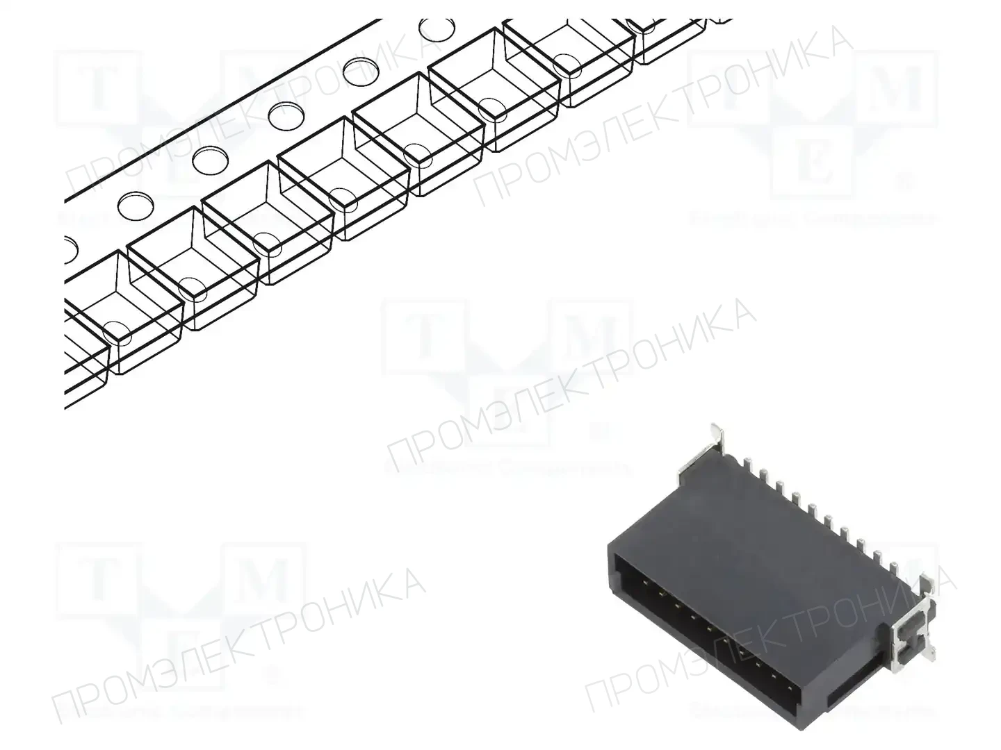 ADAM TECH ESMC-M-20-SGS-SMT-C-PP-T/R — Разъeмы пластина - пластина