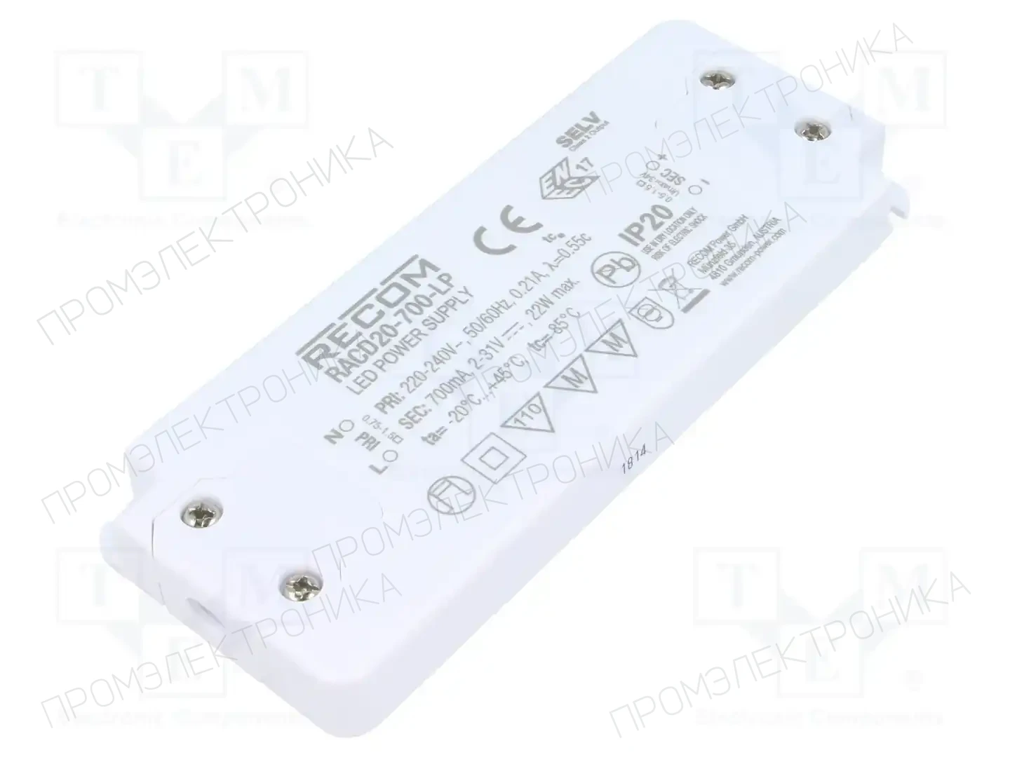 RECOM RACD20-700-LP — Блоки питания для LED