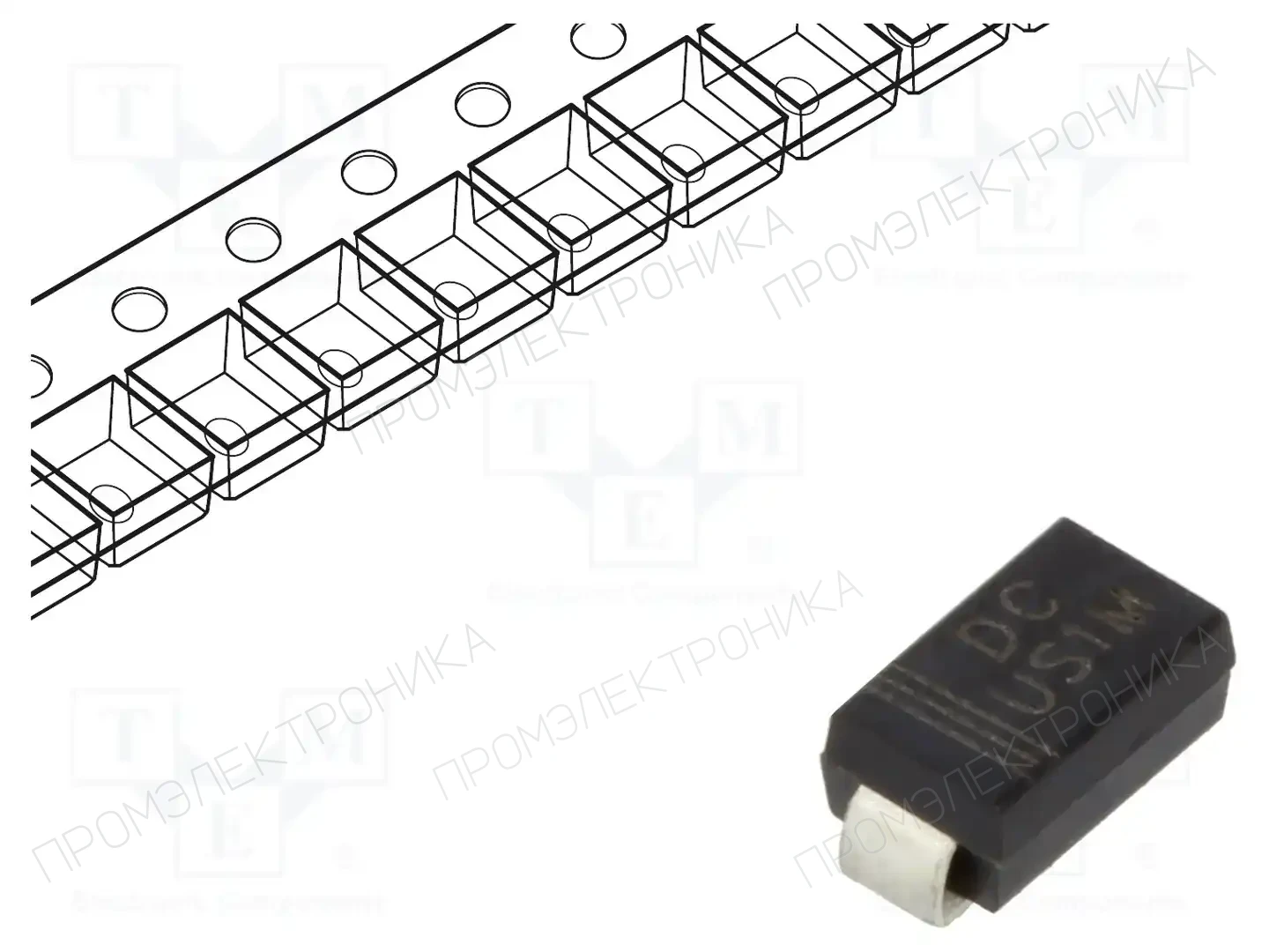DC COMPONENTS US1M — Универсальные диоды SMD