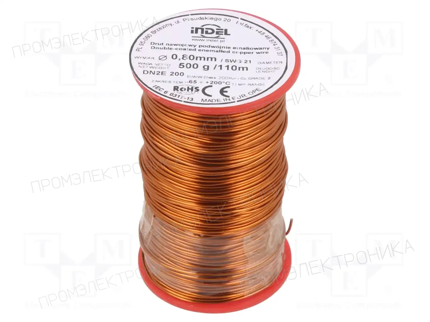 INDEL DN2E0,80-500G — Проволока обмоточная