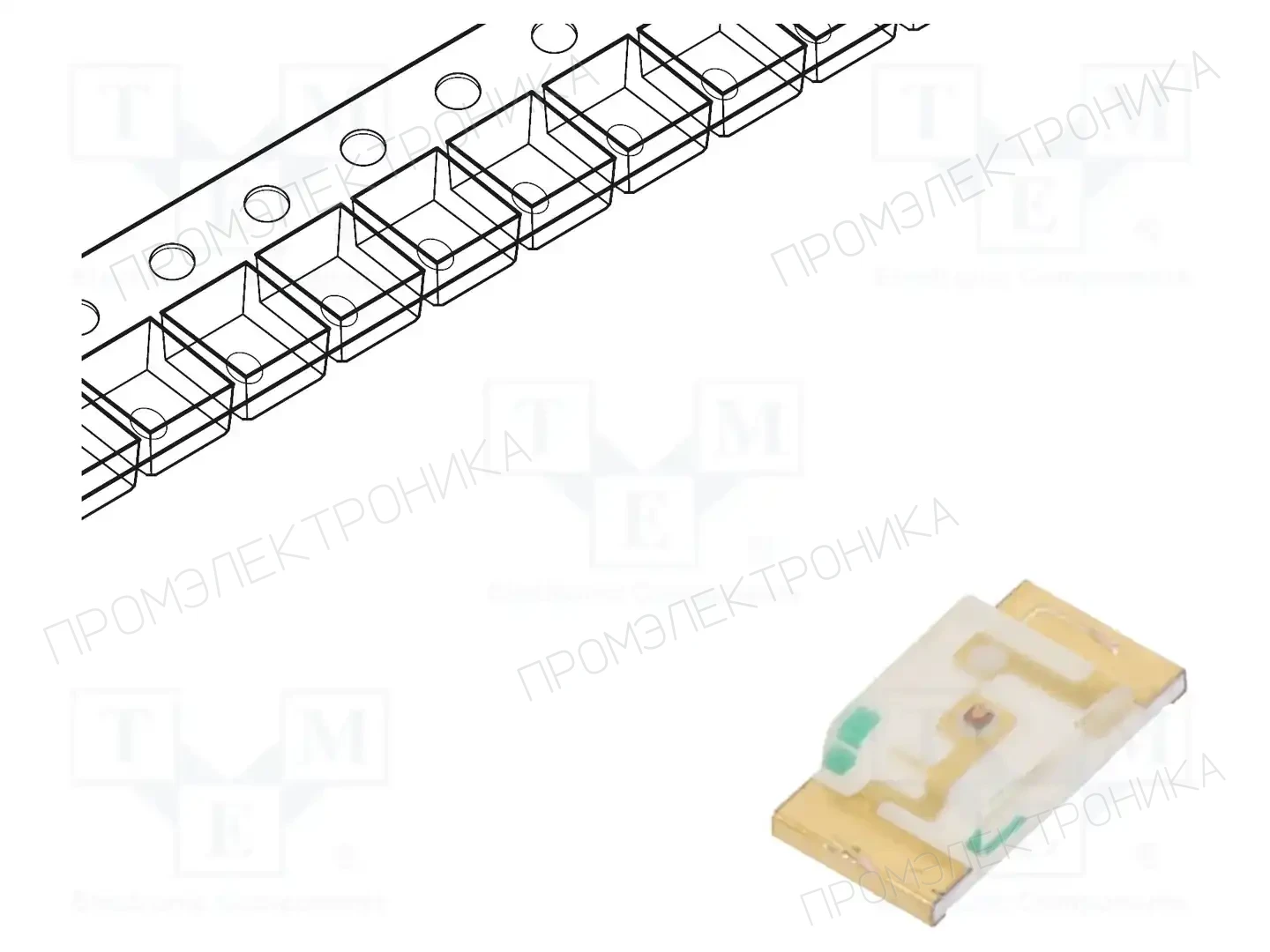 KINGBRIGHT ELECTRONIC KPT-3216SURCK — Светодиоды SMD цветные