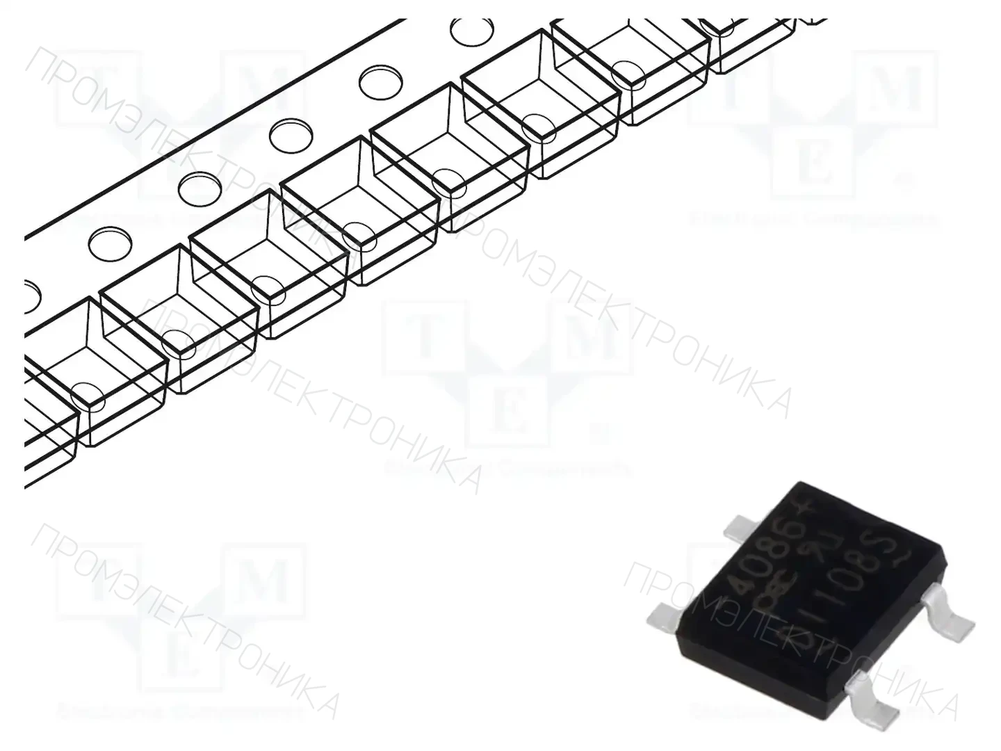 PanJit Semiconductor DI108S_R2_00001 — Однофазные мосты диодные SMD/THT