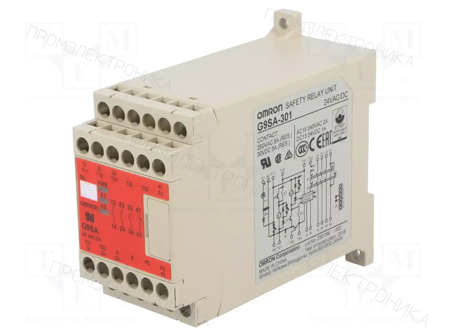 OMRON G9SA-301 24AC/DC — Выключат. безопасности - мод. управления