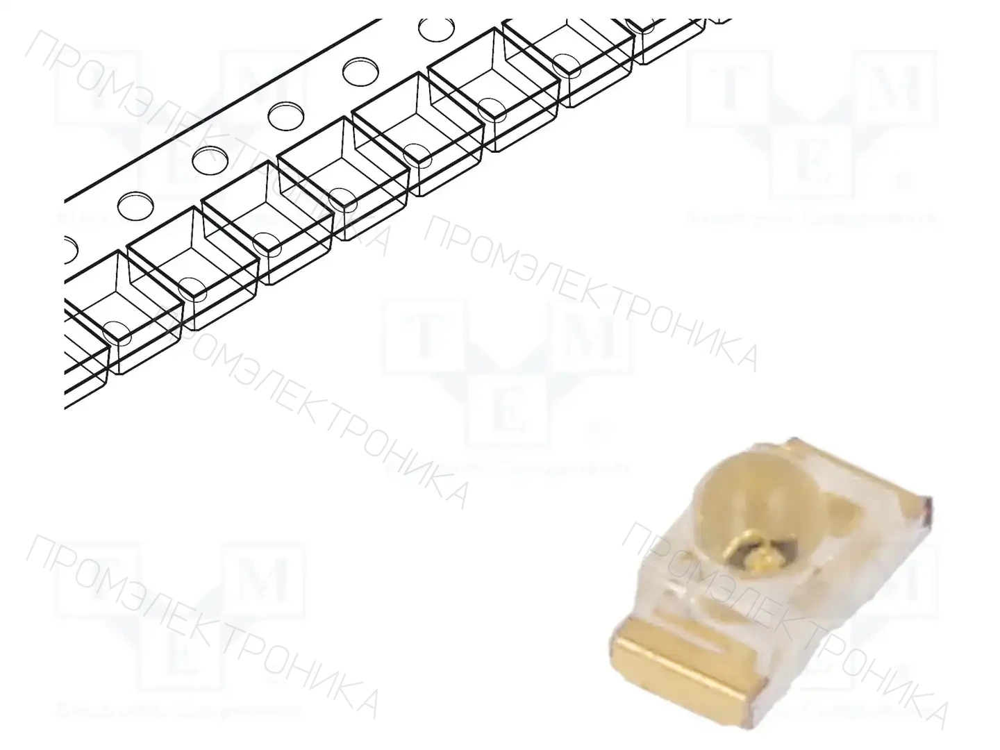KINGBRIGHT ELECTRONIC KPTD-1608SECK — Светодиоды SMD цветные