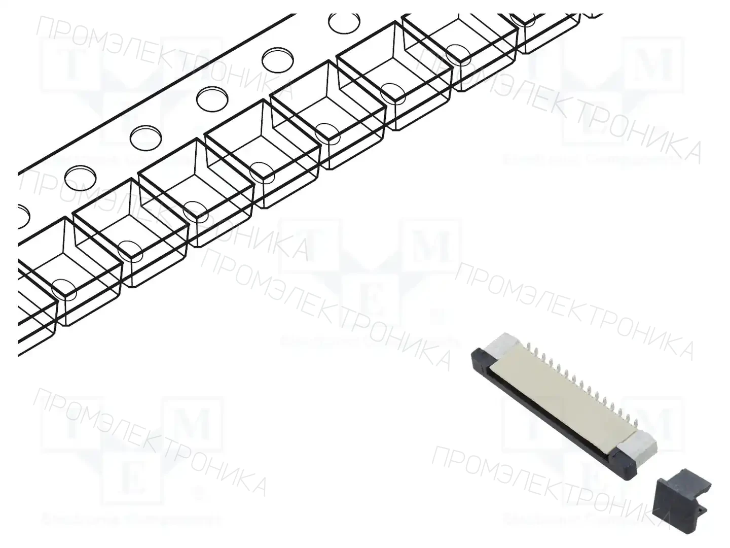 CONNFLY DS1020-08-30VBT12-R — Разъeмы FFC/FPC растр 0,5мм