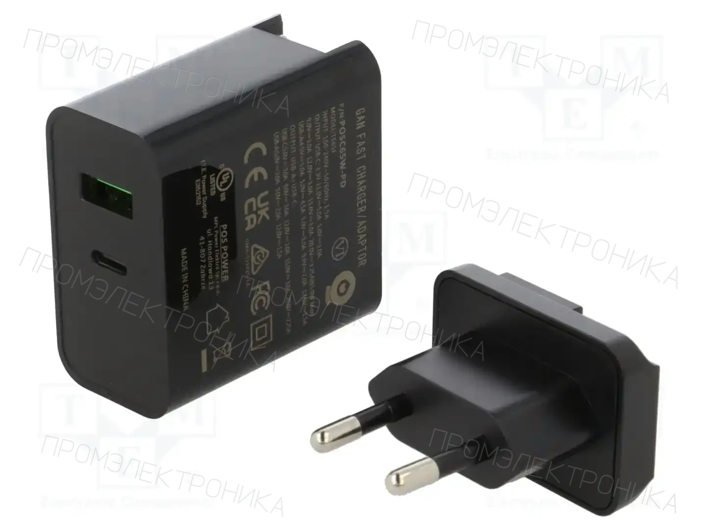 POS POSC65W-PD-EU — Штекерные блоки питания C65W-PD-EU