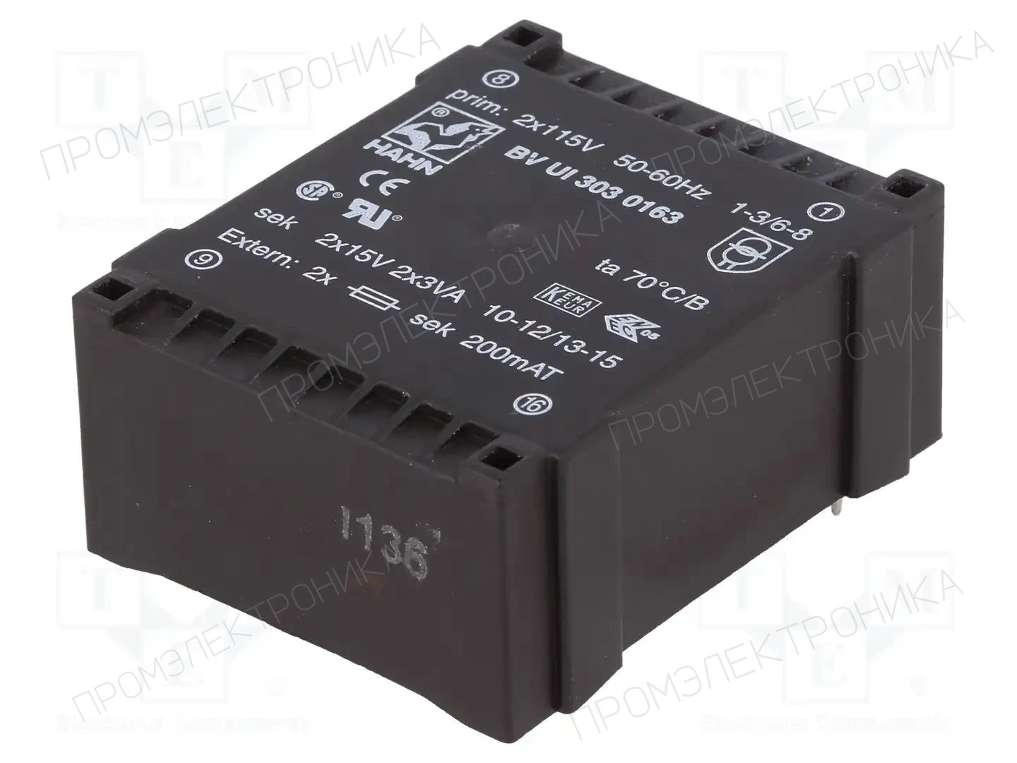 HAHN BV UI 303 0163 — Трансформаторы PCB