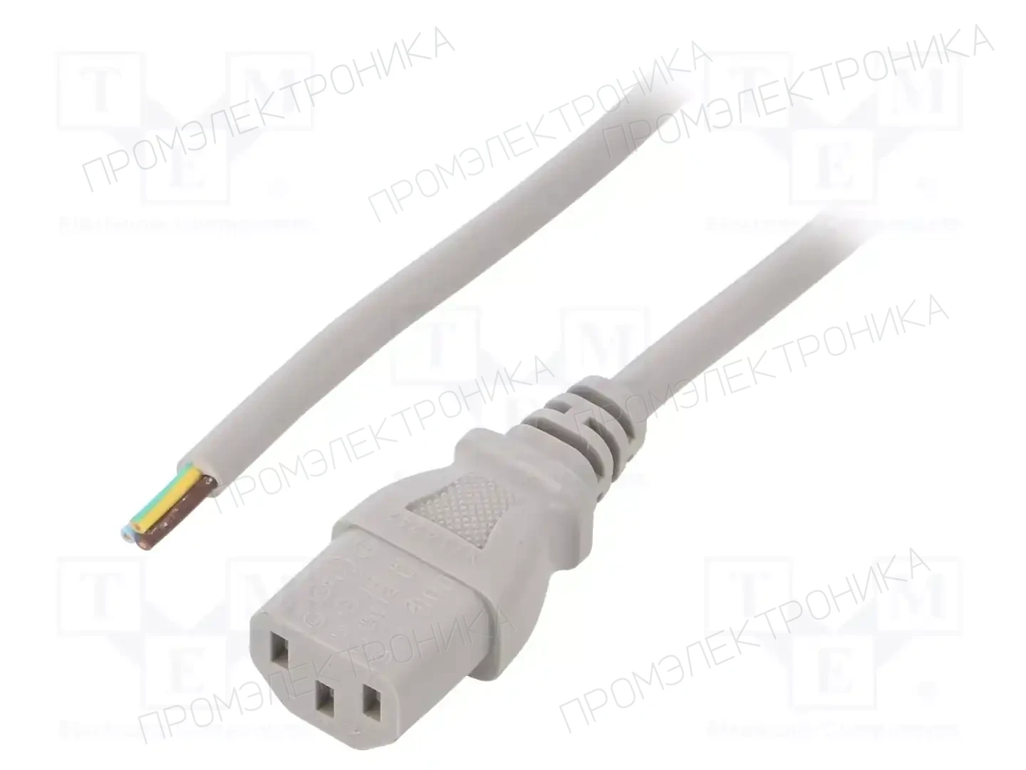 LIAN DUNG LT-501 H05VV-F 0.75/3C GRY 0.5M END — Кабели питания компьютерные и универс