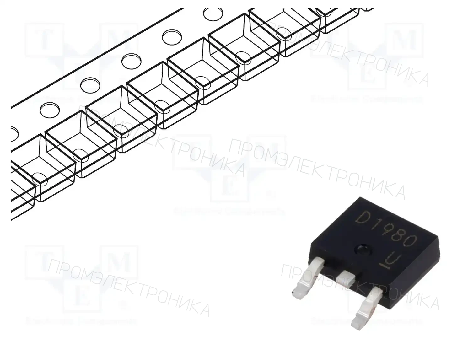 ROHM SEMICONDUCTOR 2SD1980TL — Транзисторы Дарлингтона NPN SMD