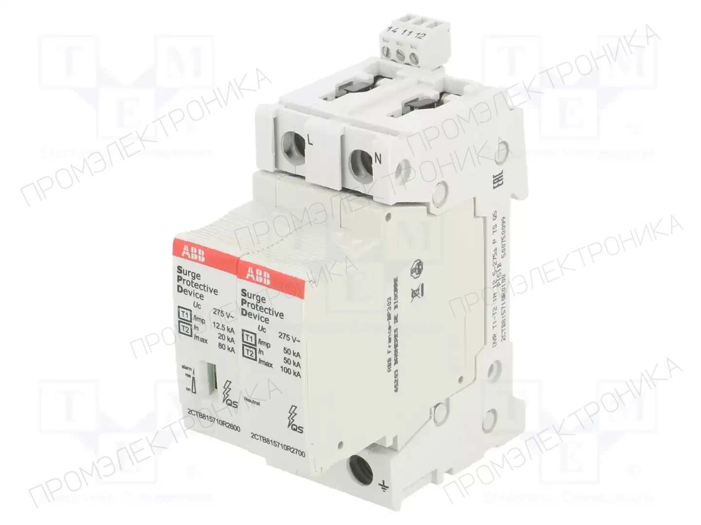 ABB OVR T1-T2 1N 12.5-275S P TS QS — Ограничители перенапряжения