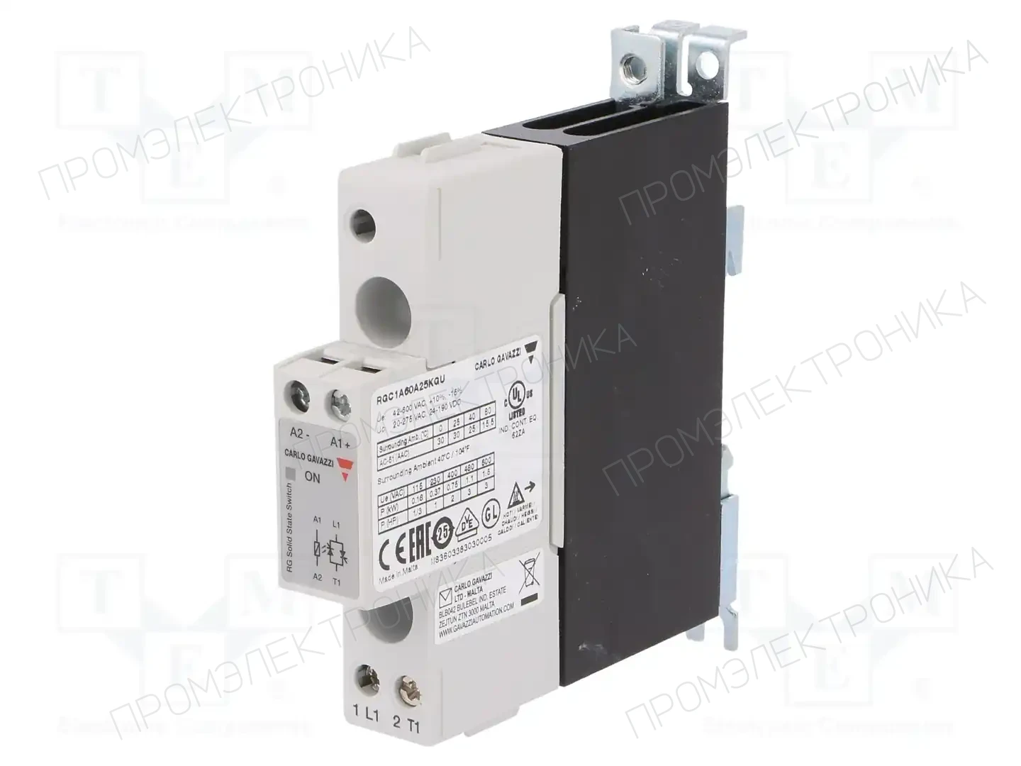 CARLO GAVAZZI RGC1A60A25KGU — Реле SSR однофазные