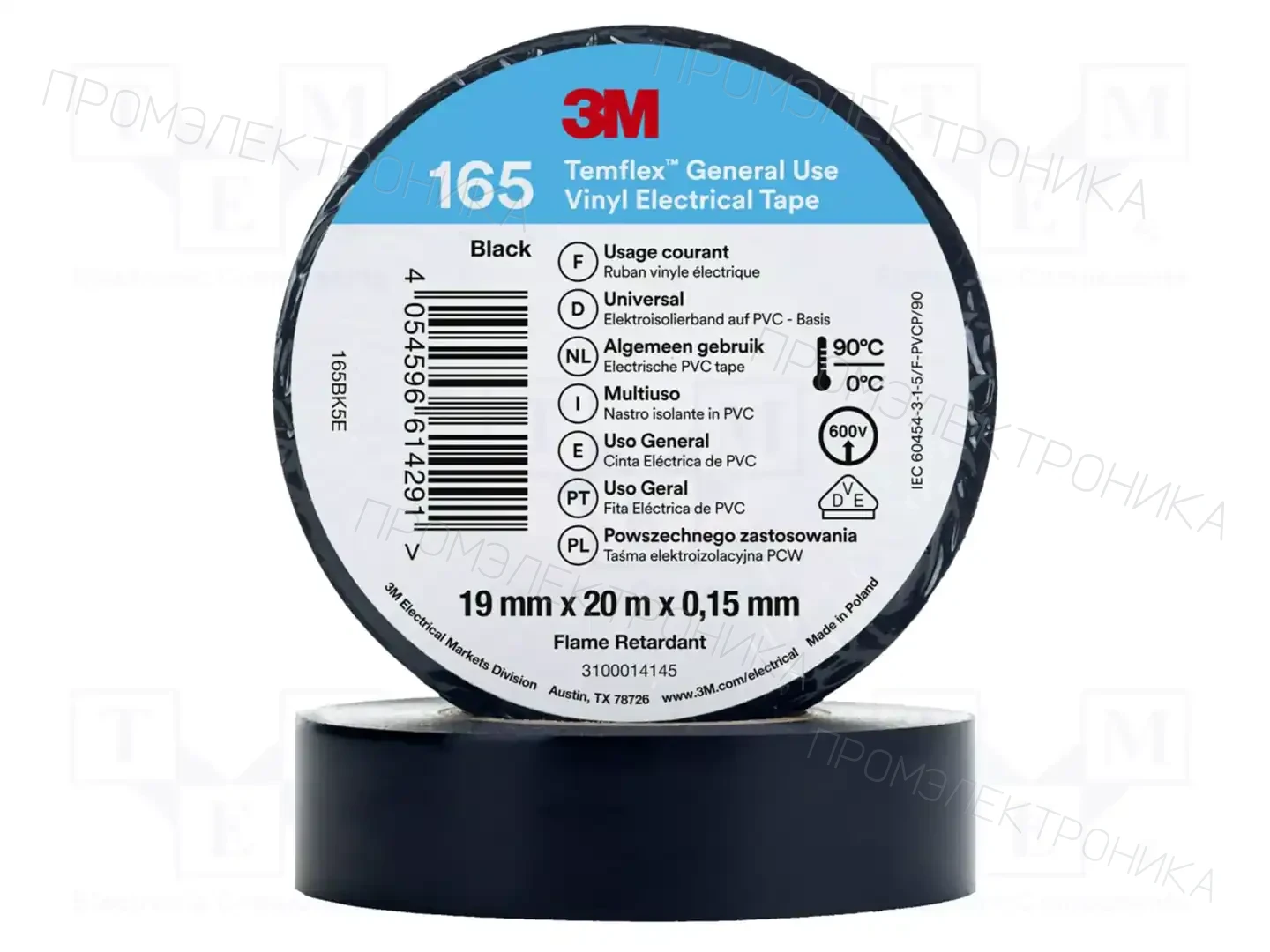 3M 165BK5E TEMFLEX — Ленты изоляционные