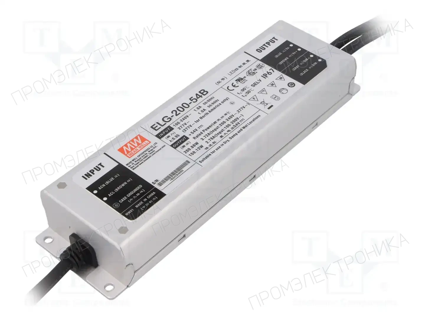 MEAN WELL ELG-200-54B — Блоки питания для LED