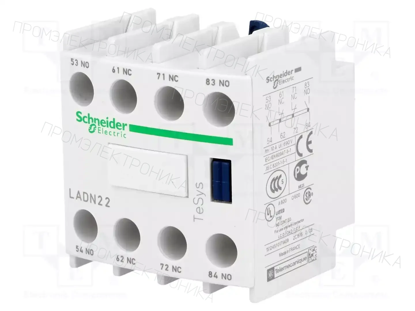 SCHNEIDER ELECTRIC LADN22 — Контакторы - дополнительное оборудование
