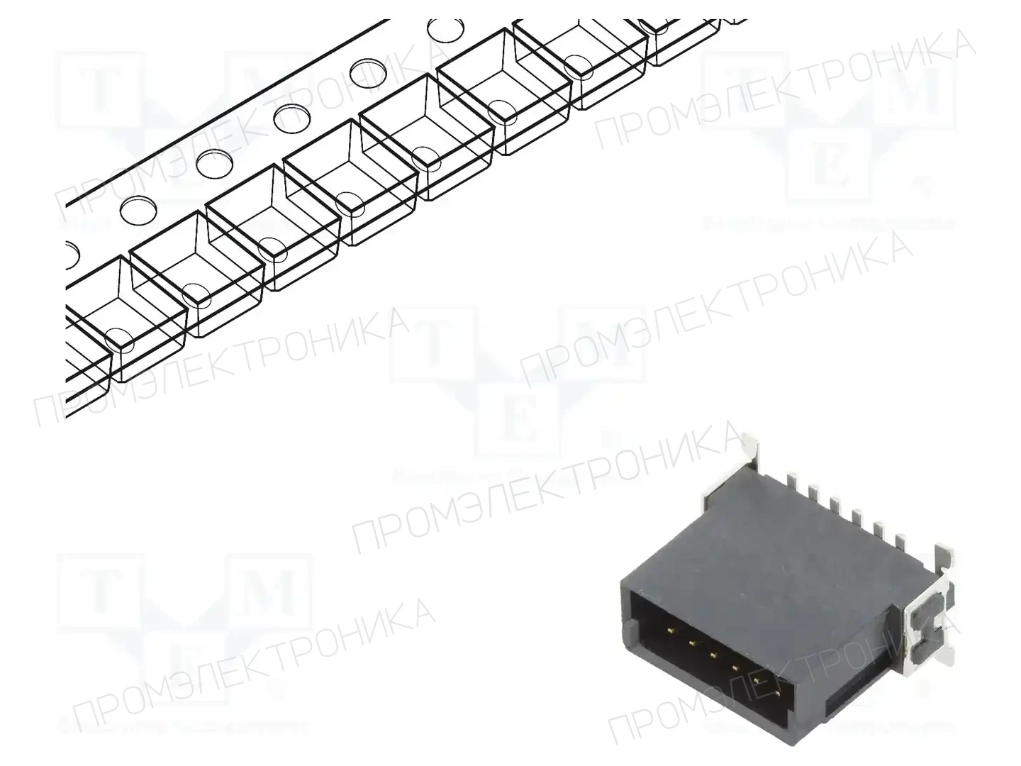 ADAM TECH ESMC-M-12-SGS-SMT-C-PP-T/R — Разъeмы пластина - пластина