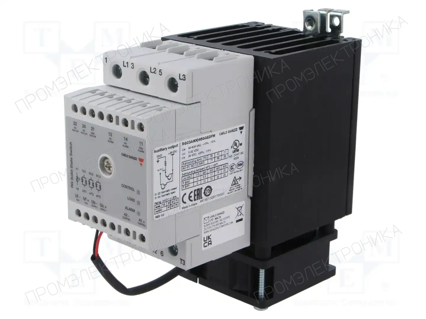 CARLO GAVAZZI RGC3A60D65GGEDFM — Реле SSR трехфазные