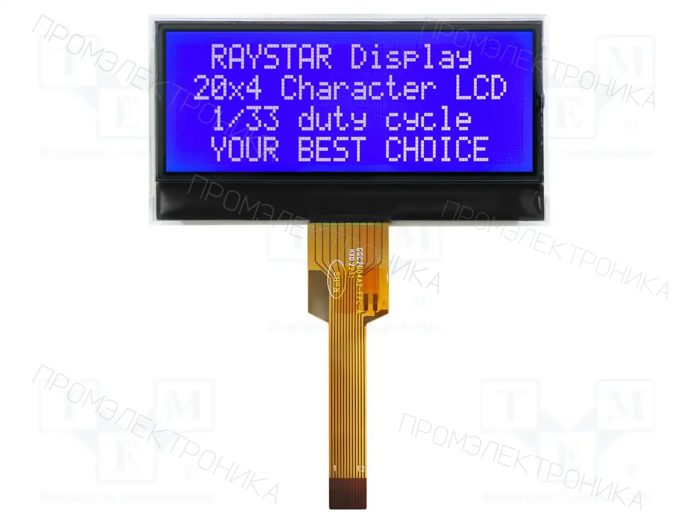 RAYSTAR OPTRONICS RX2004C-BIW — Дисплеи LCD буквенно-цифровые