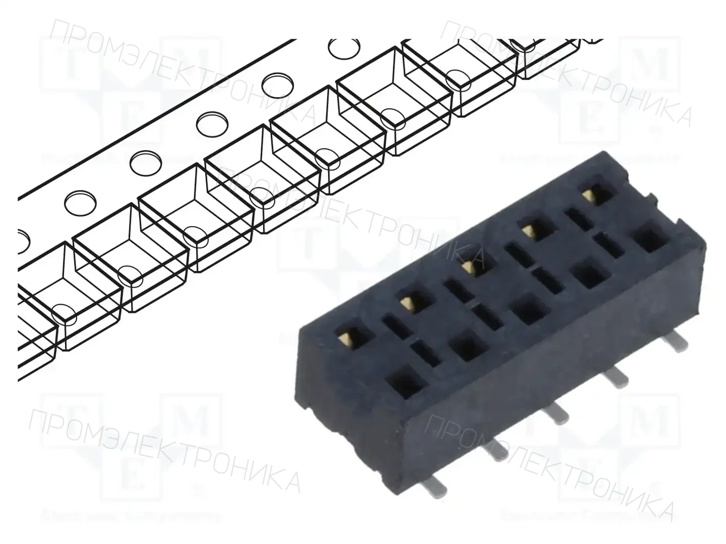 SAMTEC HLE-105-02-L-DV-K-TR — Разъeмы пластина - пластина