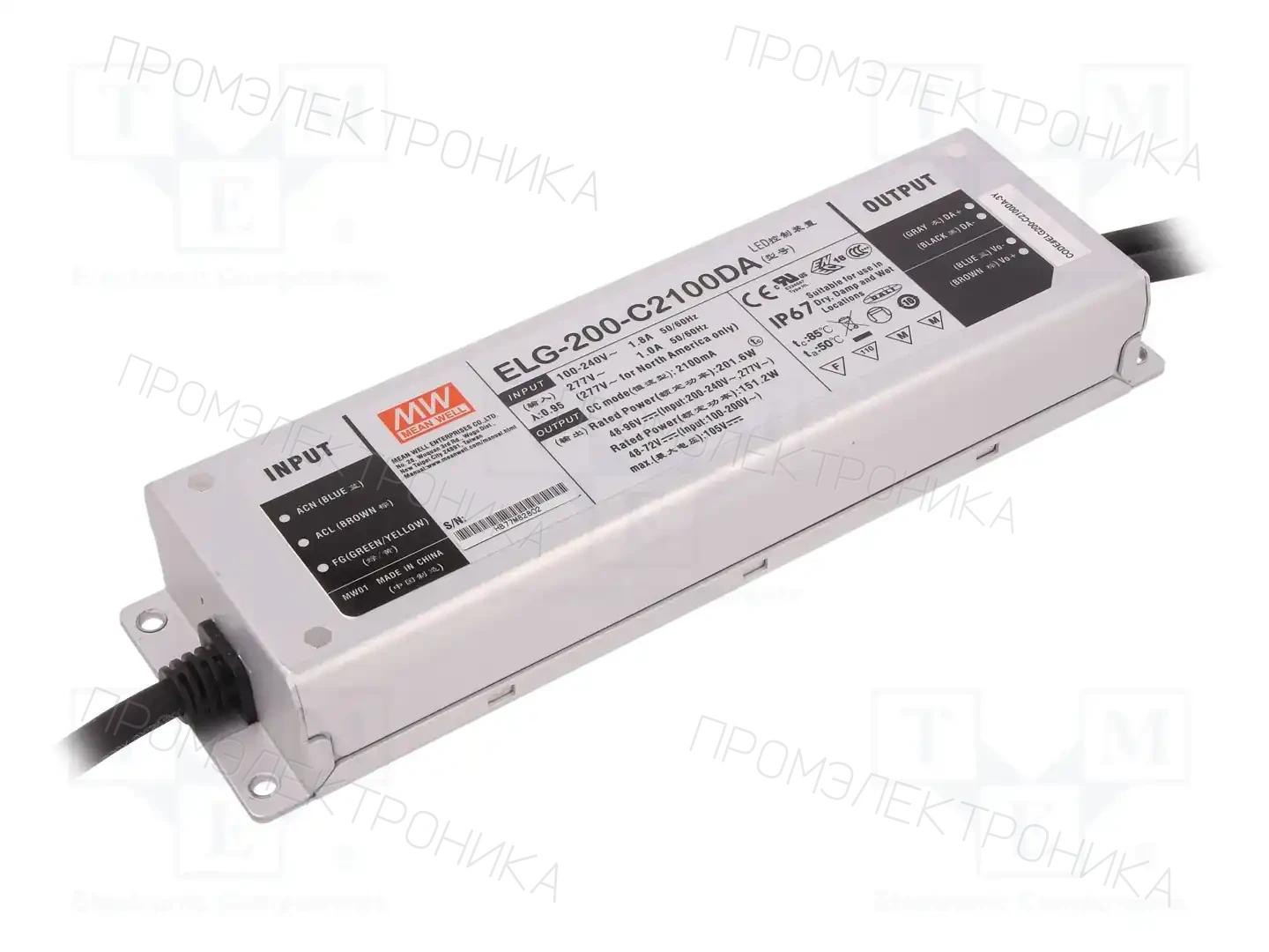 MEAN WELL ELG-200-C2100DA3Y — Блоки питания для LED