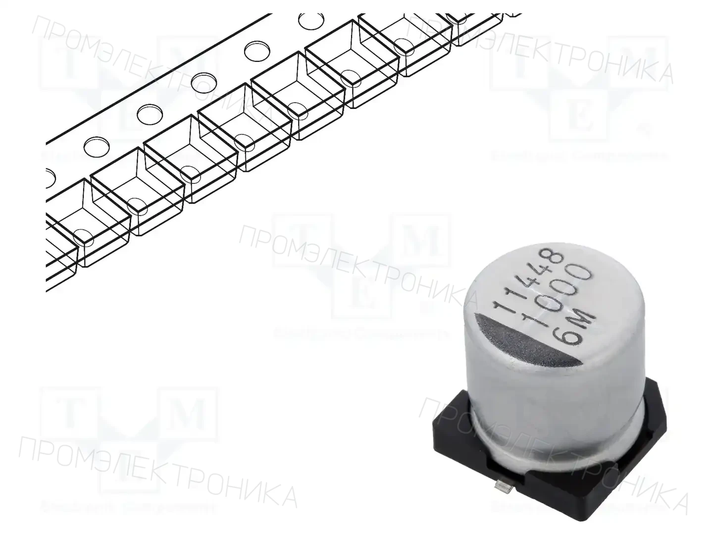 SAMWHA CM0J108M10010VR — Конденсаторы электролитические SMD