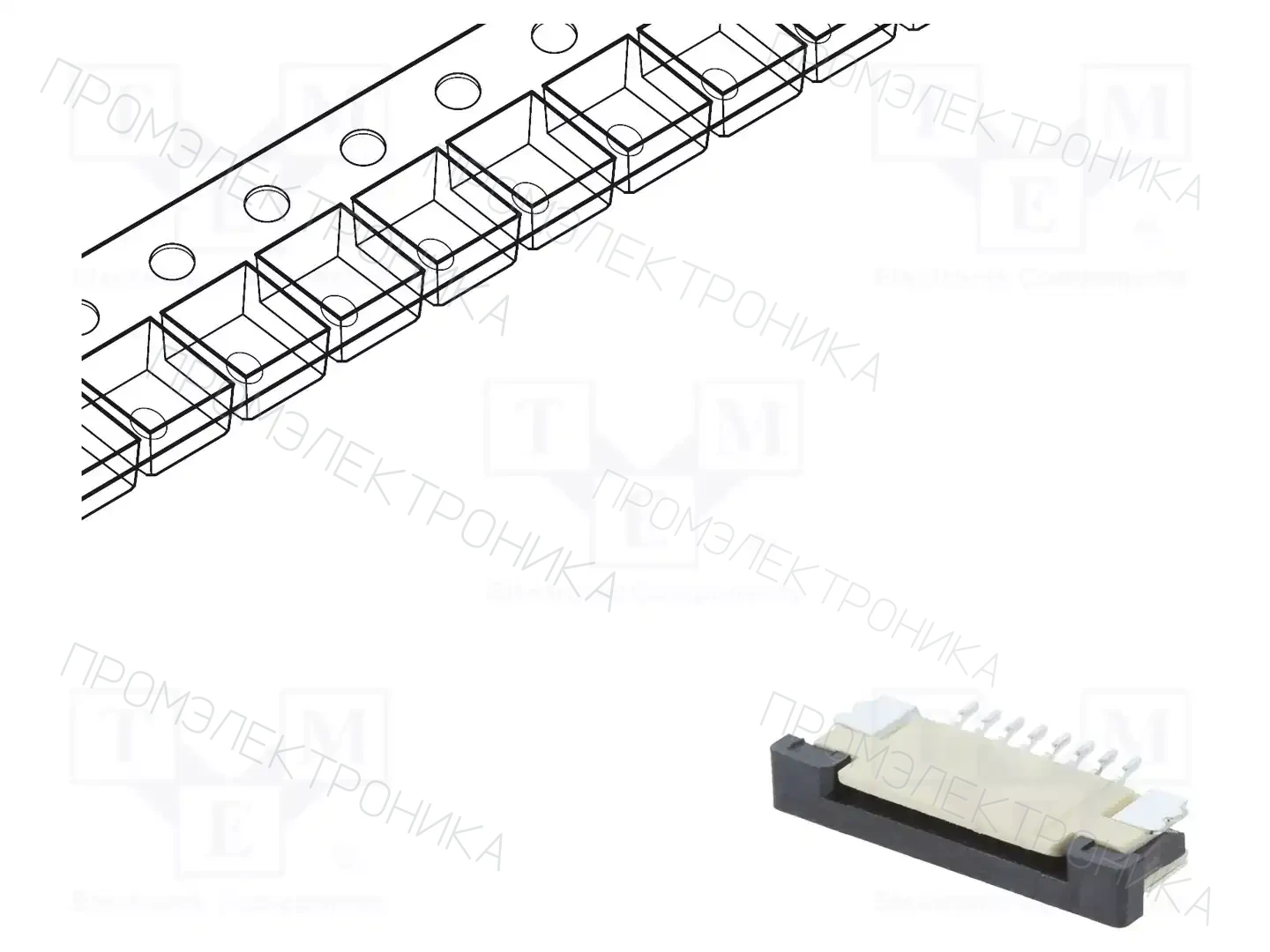 CONNFLY DS1020-07-8VBT1A-R — Разъeмы FFC/FPC растр 1,00мм