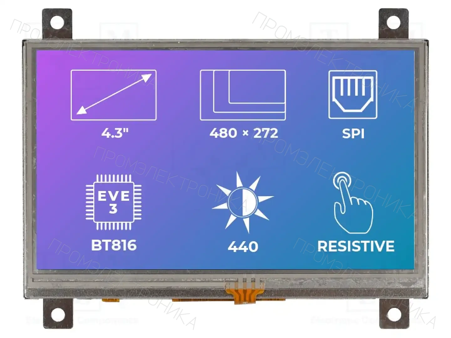 Riverdi SM-RVT43ALBFWR00 — Интеллигентные дисплеи