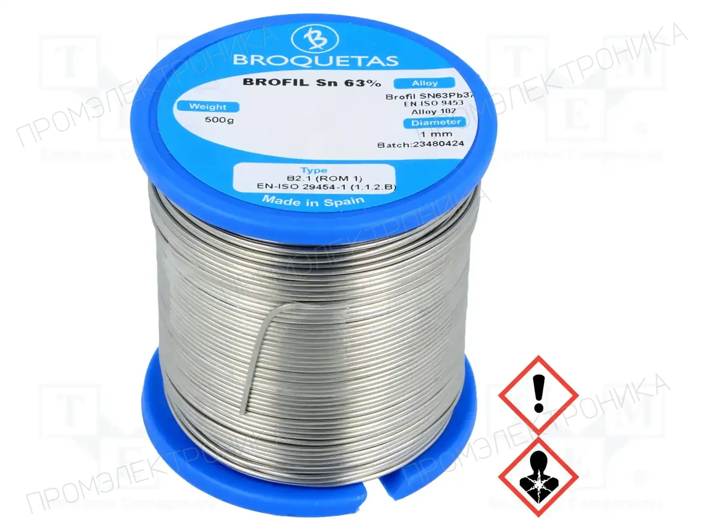 BROQUETAS BROFIL 63 B2.1 1.0MM 500G — Паяльные провода свинцовые