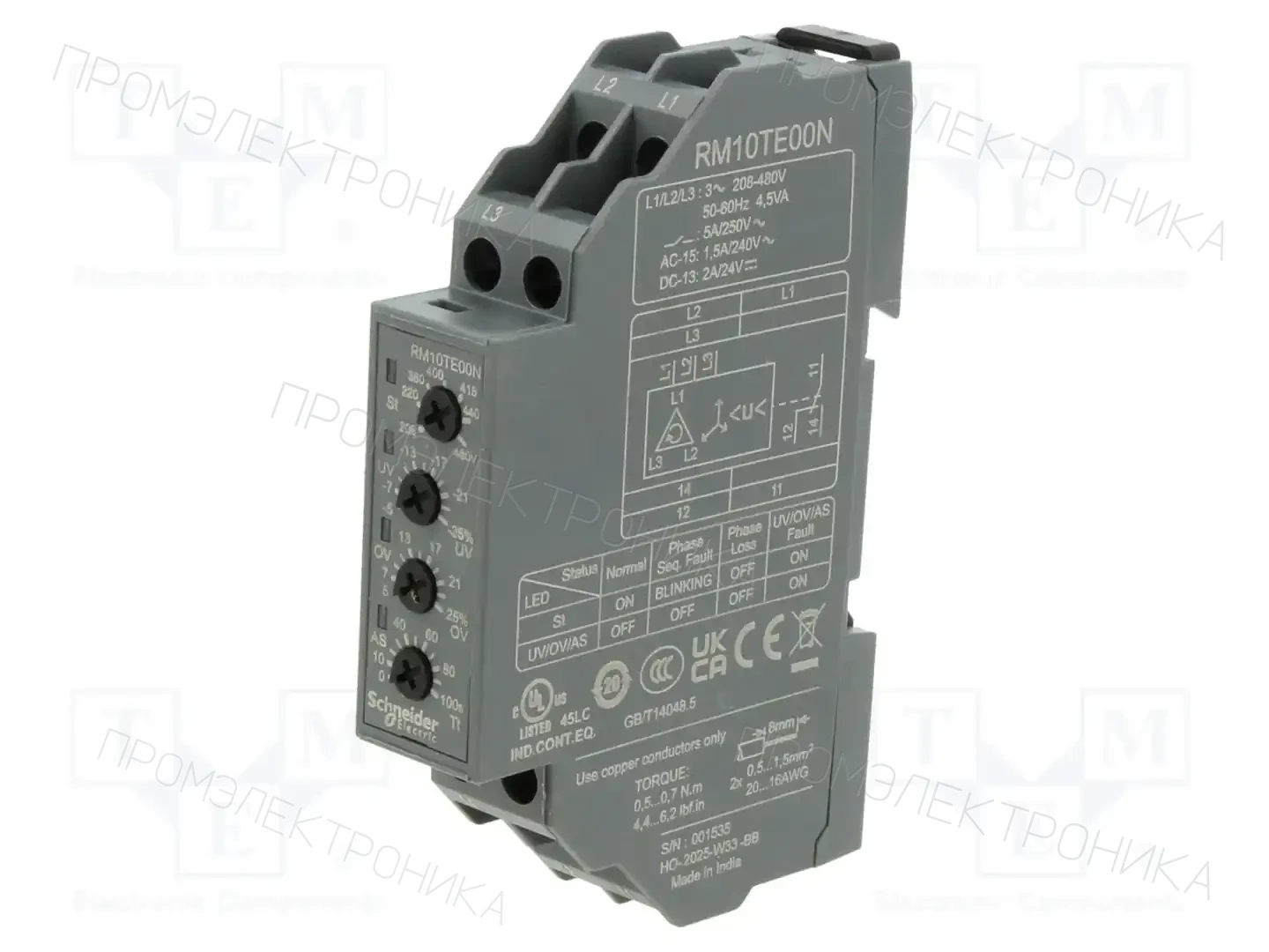 SCHNEIDER ELECTRIC RM10TE00N — Контрольные реле