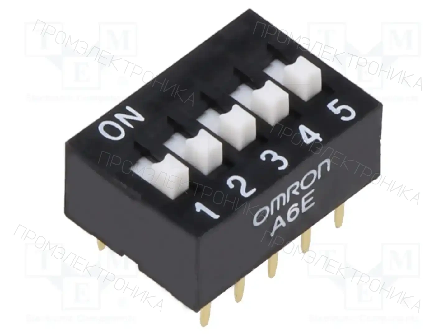 OMRON Electronic Components A6E-5104-N — Переключатели типа Dip-Switch