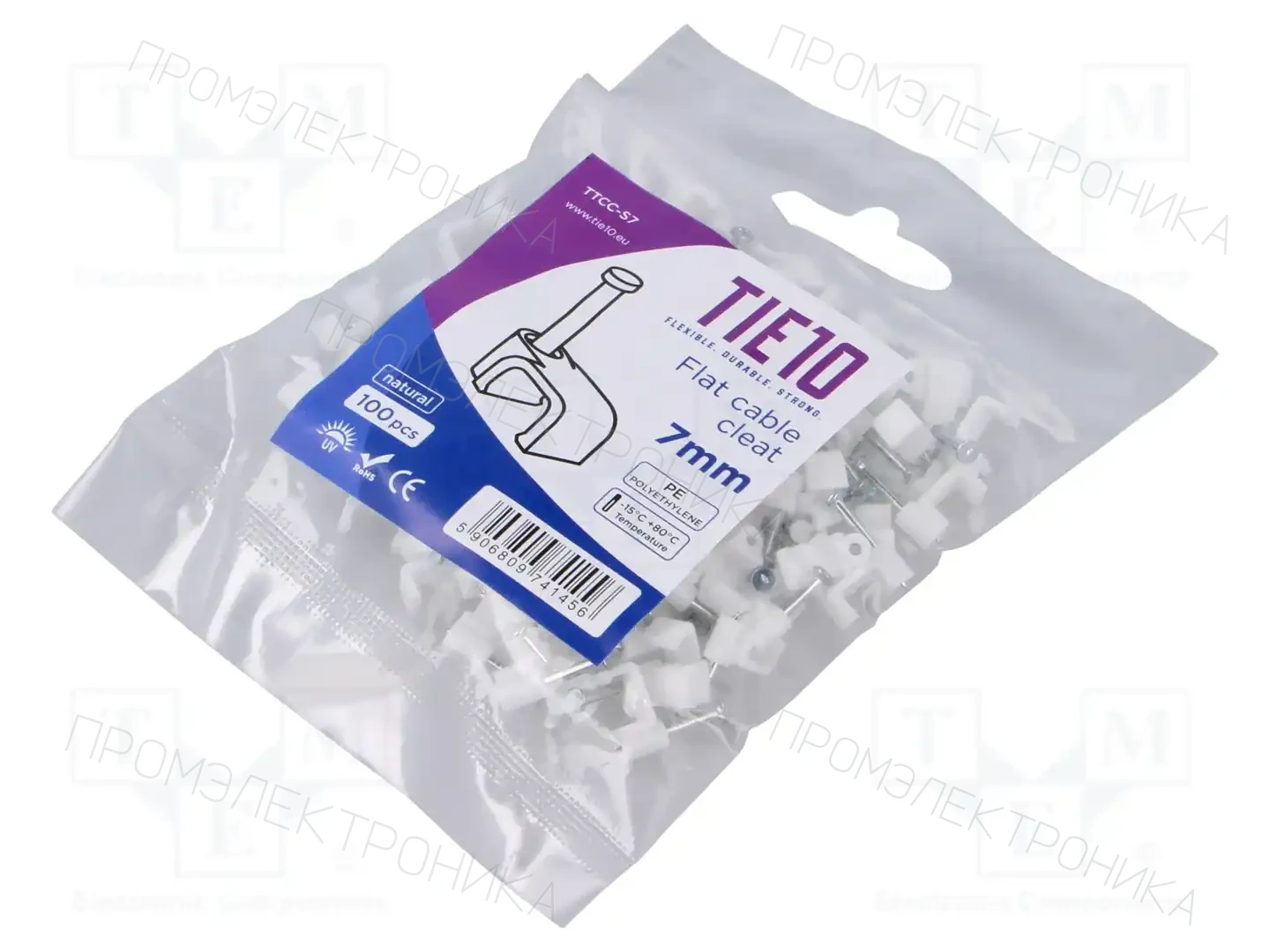 TIE10 TTCC-S7W — Держатели, скобы для кабелей